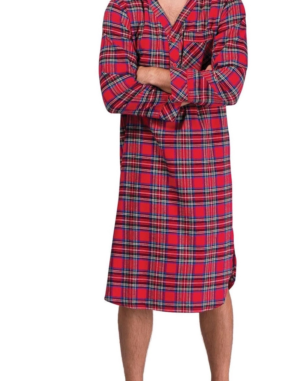 Pajamagram Flannel Night Shirt for Men Size XL